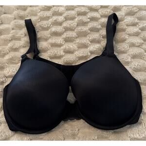Auden Black Lightly Lined Demi Coverage Underwire Bra Size 36DD